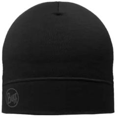 Beretto Buff Merino Lightweight Solid Black