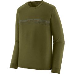 Maglia da uomo Patagonia Capilene® Cool Merino Graphic Strata Stripe: Pond Green